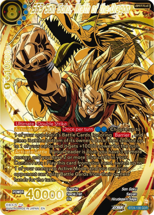 SS3 Son Goku, Wrath of the Dragon (GDR) (BT24-138) [Beyond Generations] - for just $480! 
