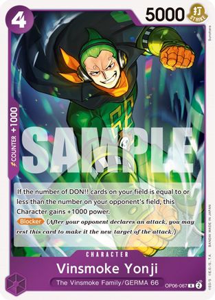 Vinsmoke Yonji (067) (OP06-067) - Wings of the Captain Foil - for just $0.05! 