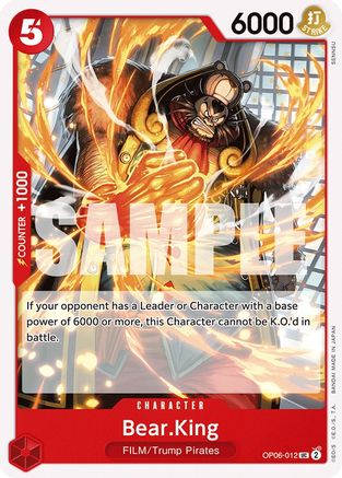 Bear.King (OP06-012) - Wings of the Captain - for just $0.05! 