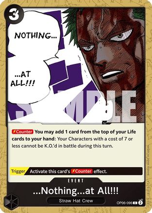 ...Nothing...at All!!! (OP06-096) - Wings of the Captain - for just $0.05! 