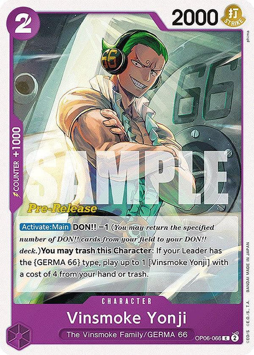 Vinsmoke Yonji [Wings of the Captain Pre-Release Cards] - for just $0.30! 