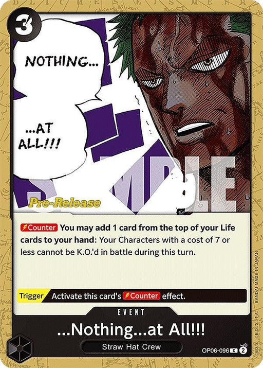 ...Nothing...at All!!! [Wings of the Captain Pre-Release Cards] - for just $4.30! 
