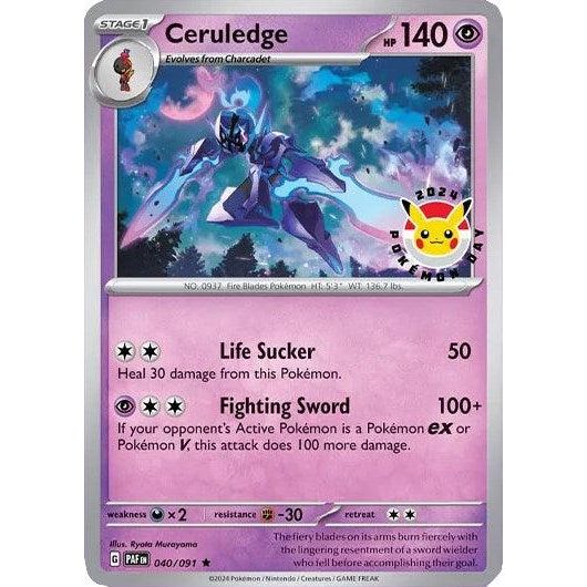 Ceruledge (040/091) (Pokemon Day 2024)(Cosmos Holo) [Scarlet & Violet: Paldean Fates] - Just $0.80! Shop now at Retro Gaming of Denver