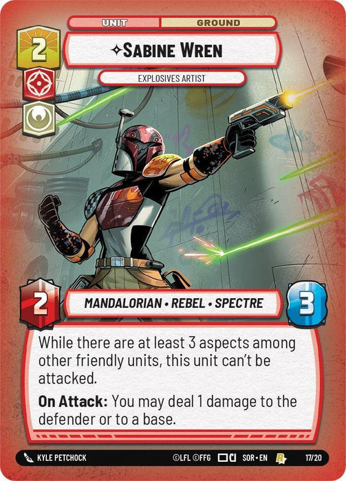 Sabine Wren - Explosives Artist (Weekly Play Promo) (17/20) [Spark of Rebellion Promos] - for just $0.25! 