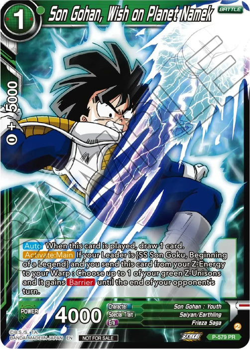 Son Gohan, Wish on Planet Namek (Zenkai Series Tournament Pack Vol.7) (P-579) [Tournament Promotion Cards] - for just $0.20! 