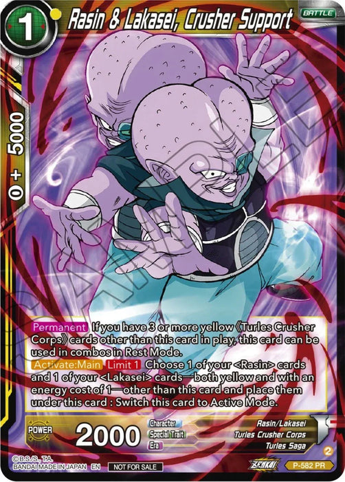 Rasin & Lakasei, Crusher Support (Zenkai Series Tournament Pack Vol.7) (P-582) [Tournament Promotion Cards] - for just $0.10! 