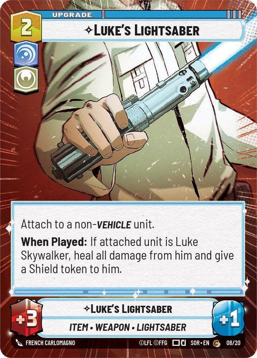 Luke's Lightsaber (Hyperspace) (Weekly Play Promo) (8/20) [Spark of Rebellion Promos] - for just $0.10! 