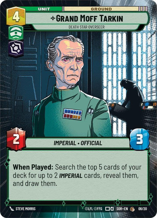 Grand Moff Tarkin - Death Star Overseer (Hyperspace) (Weekly Play Promo) (6/20) [Spark of Rebellion Promos] - for just $0.10! 