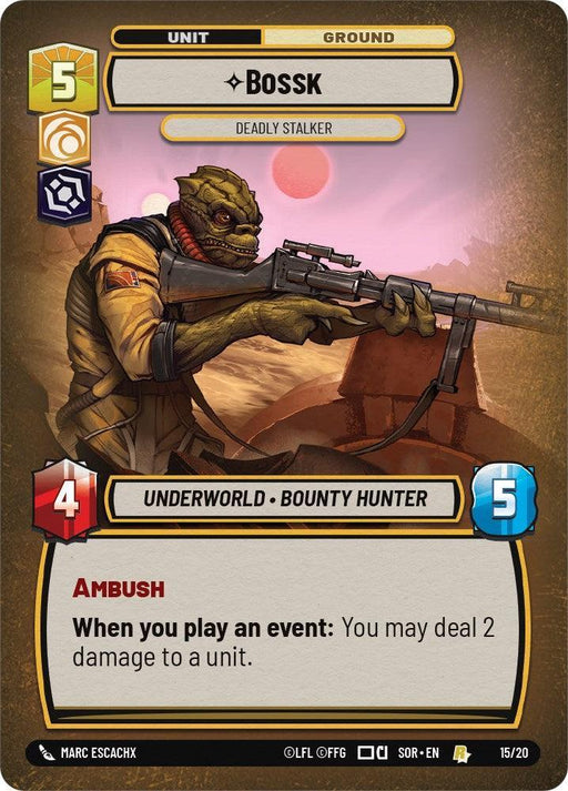 Bossk - Deadly Stalker (Weekly Play Promo) (15/20) [Spark of Rebellion Promos] - for just $0.15! 