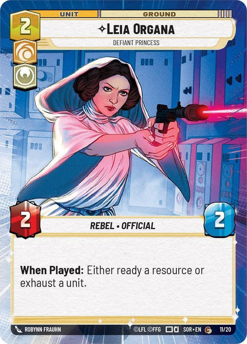 Leia Organa - Defiant Princess (Weekly Play Promo) (11/20) [Spark of Rebellion Promos] - for just $0.15! 