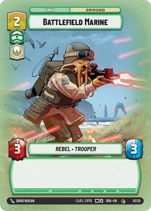 Battlefield Marine (Weekly Play Promo) (1/20) [Spark of Rebellion Promos] - for just $0.10! 