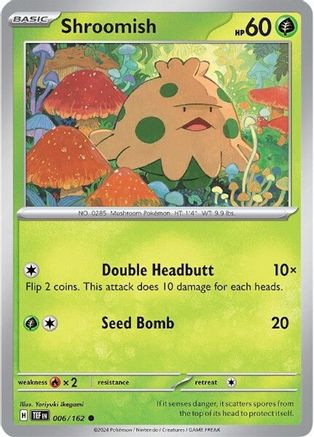 Shroomish 006/162 - SV05 Temporal Forces - for just $0.05! 