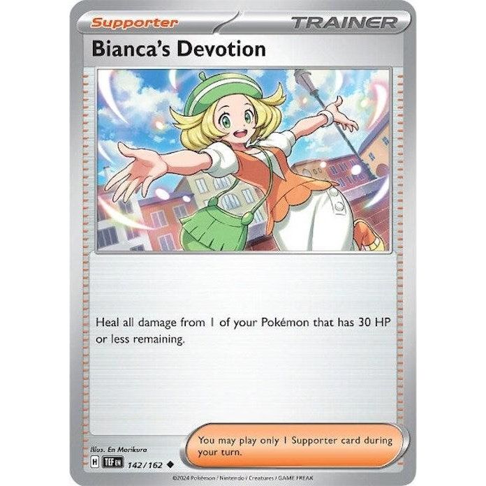 Bianca's Devotion (142/162) [Scarlet & Violet: Temporal Forces] - Just $0.04! Shop now at Retro Gaming of Denver