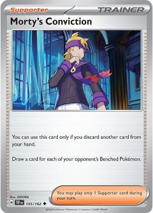 Morty's Conviction (155/162) [Scarlet & Violet: Temporal Forces] - for just $0.10! 