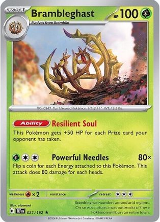 Brambleghast 021/162 - SV05 Temporal Forces Holofoil - for just $0.08! 