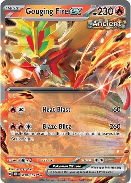 Gouging Fire ex (038/162) [Scarlet & Violet: Temporal Forces] - for just $0.30! 