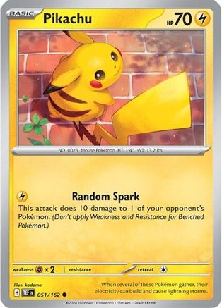 Pikachu 051/162 - SV05 Temporal Forces - for just $0.22! 