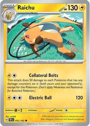 Raichu 052/162 - SV05 Temporal Forces - for just $0.08! 