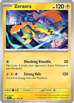 Zeraora 057/162 - SV05 Temporal Forces - for just $0.08! 
