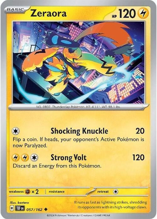 Zeraora (057/162) [Scarlet & Violet: Temporal Forces] - for just $0.10! 