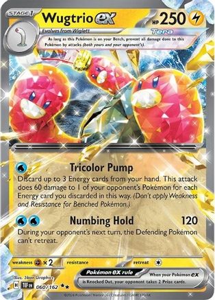 Wugtrio ex 060/162 - SV05 Temporal Forces Holofoil - for just $0.35! 