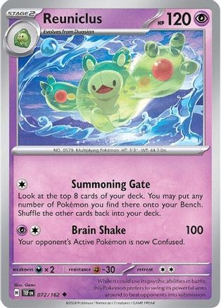 Reuniclus 072/162 - SV05 Temporal Forces - for just $0.05! 