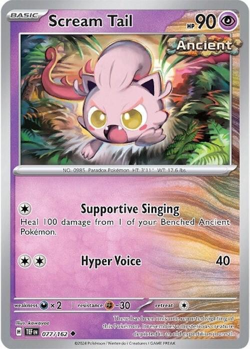 Scream Tail (077/162) [Scarlet & Violet: Temporal Forces] - for just $0.10! 