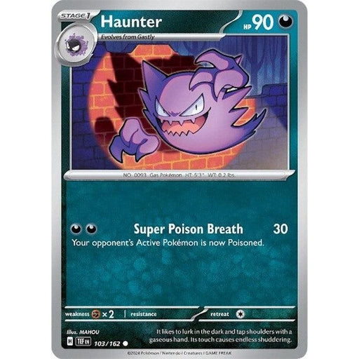 Haunter (103/162) [Scarlet & Violet: Temporal Forces] - Just $0.10! Shop now at Retro Gaming of Denver