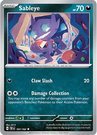 Sableye 107/162 - SV05 Temporal Forces - for just $0.08! 