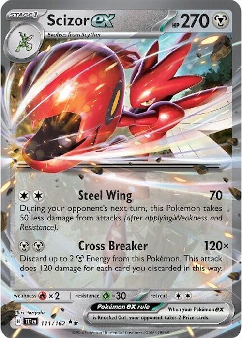 Scizor ex (111/162) [Scarlet & Violet: Temporal Forces] - for just $0.30! 