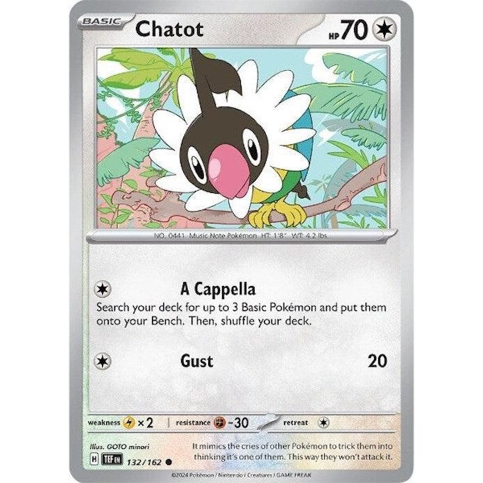 Chatot (132/162) [Scarlet & Violet: Temporal Forces] - Just $0.04! Shop now at Retro Gaming of Denver