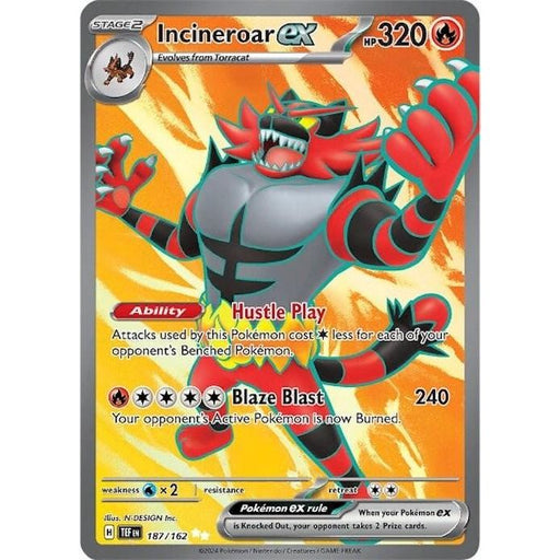 Incineroar ex (187/162) [Scarlet & Violet: Temporal Forces] - Just $1.10! Shop now at Retro Gaming of Denver