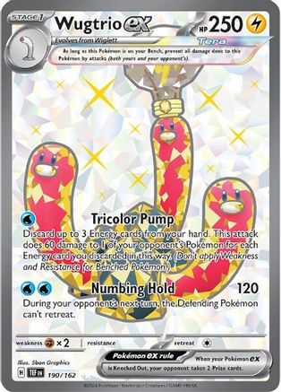 Wugtrio ex 190/162 - SV05 Temporal Forces Holofoil - for just $0.89! 