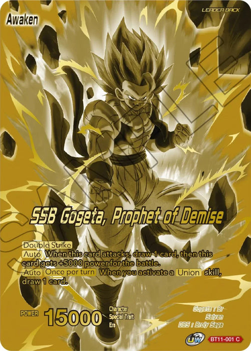 Gogeta // SSB Gogeta, Prophet of Demise (Championship Golden Card 2024 Vol.1) (BT11-001) [Tournament Promotion Cards] - for just $0.10! 