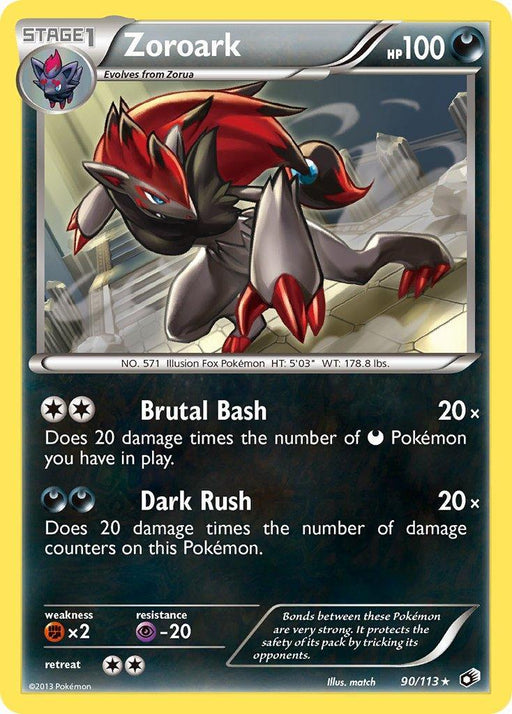 Zoroark (90/113) (Cosmos Holo) (Blister Exclusive) [Black & White: Legendary Treasures] - for just $1.50! 