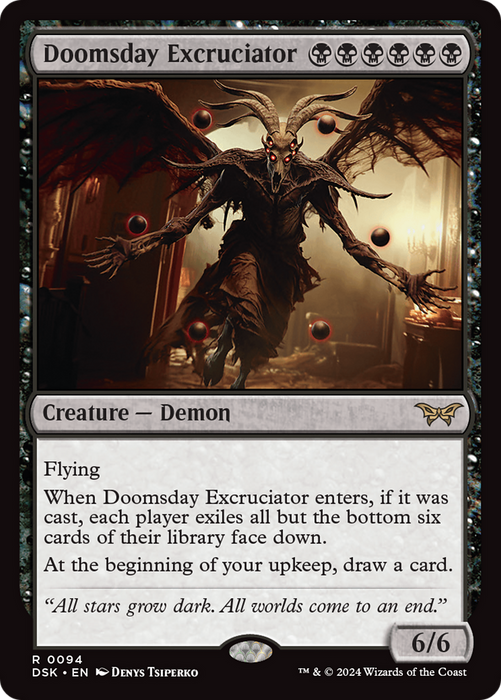 Doomsday Excruciator (DSK-094) - Duskmourn: House of Horror Foil - for just $0.44! 