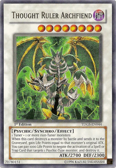 Thought Ruler Archfiend [TDGS-EN044] Ultra Rare - for just $3.10! 