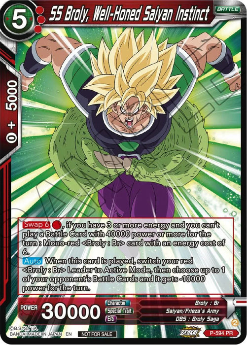 SS Broly, Well-Honed Saiyan Instinct (Deluxe Pack 2024 Vol.1) (P-594) [Promotion Cards] - for just $0.60! 