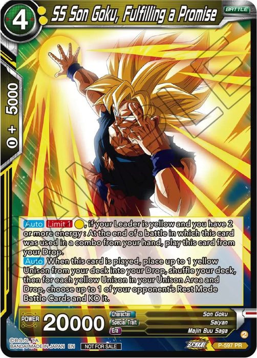 SS Son Goku, Fulfilling a Promise (Deluxe Pack 2024 Vol.1) (P-597) [Promotion Cards] - for just $3.60! 