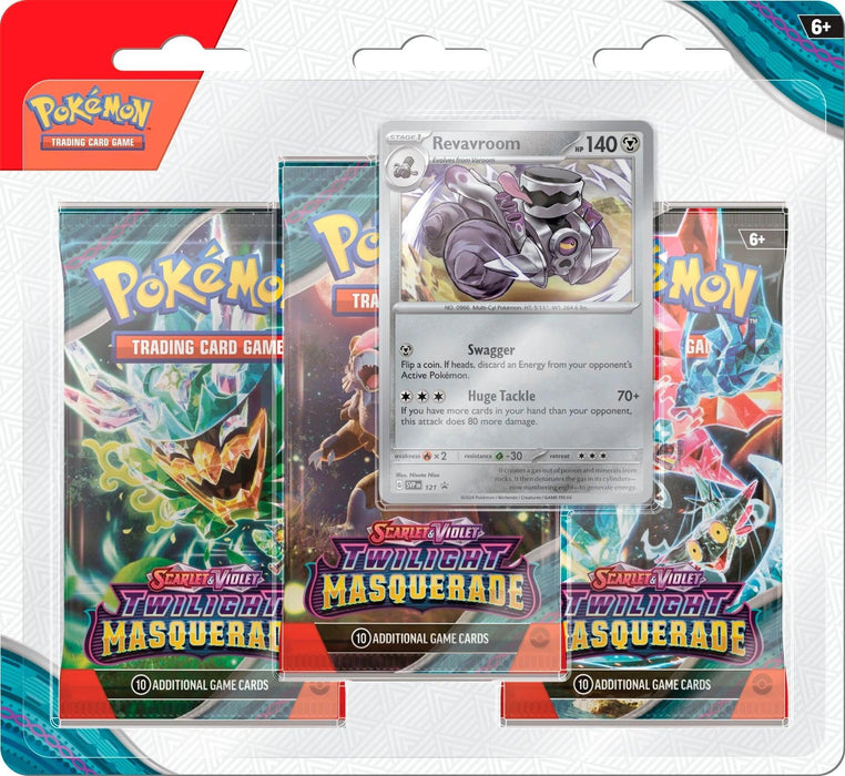 Scarlet & Violet: Twilight Masquerade - 3-Pack Blisters (Revavroom) - for just $15.95! 