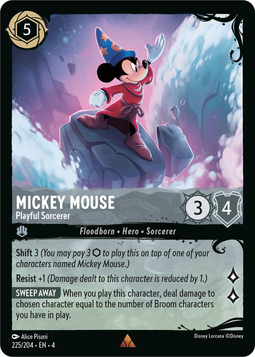 Mickey Mouse - Playful Sorcerer (225/204) (225/204) [Ursula's Return] - for just $0.80! 