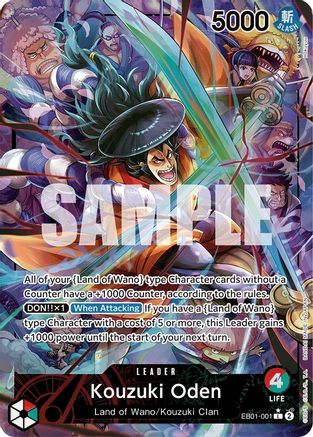 Kouzuki Oden (Alternate Art) (EB01-001) - Extra Booster: Memorial Collection Foil - for just $20.65! 