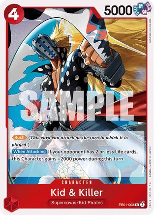 Kid & Killer (EB01-003) - Extra Booster: Memorial Collection Foil - for just $1.25! 