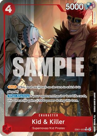 Kid & Killer (Alternate Art) (EB01-003) - Extra Booster: Memorial Collection Foil - for just $6.67! 
