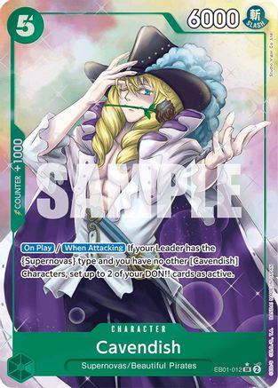 Cavendish (Alternate Art) (EB01-012) - Extra Booster: Memorial Collection Foil - for just $16.07! 