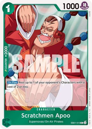 Scratchmen Apoo (EB01-015) - Extra Booster: Memorial Collection Foil - for just $0.75! 