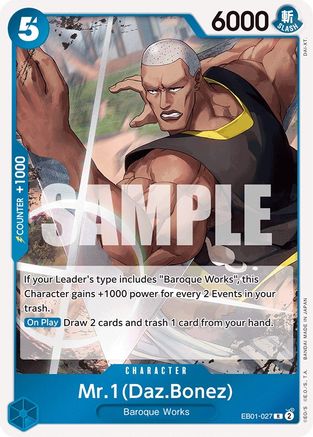 Mr. 1 (Daz.Bonez) (EB01-027) - Extra Booster: Memorial Collection Foil - for just $0.23! 