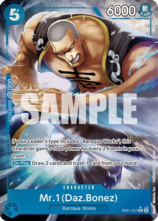 Mr. 1 (Daz.Bonez) (Alternate Art) (EB01-027) - Extra Booster: Memorial Collection Foil - for just $1.43! 
