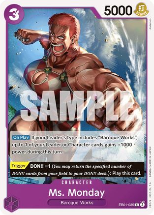 Ms. Monday (EB01-035) - Extra Booster: Memorial Collection - for just $0.05! 
