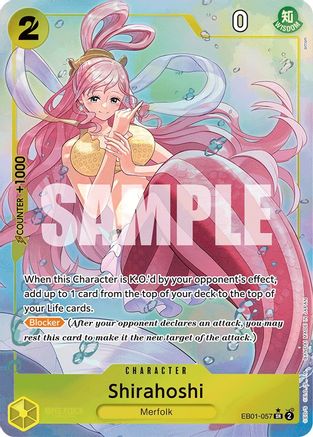Shirahoshi (Alternate Art) (EB01-057) - Extra Booster: Memorial Collection Foil - for just $4.67! 